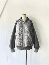 画像をギャラリービューアに読み込む, Lace Quilting Zip up Puff Sleeve Unline Blouson
