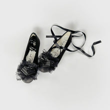 이미지를 갤러리 뷰어에 로드 , pleats tape mix lace frill ballet shoes
