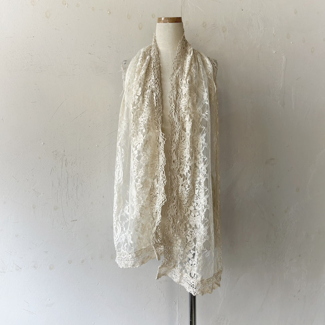 Vintage inspired lace mix shawl