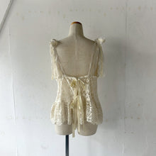 Load image into Gallery viewer, Cotton Lace Mix Bustier Camisole
