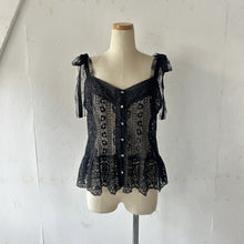 画像をギャラリービューアに読み込む, Cotton Lace Mix Bustier Camisole
