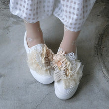 Load image into Gallery viewer, Lace frill button shoes
